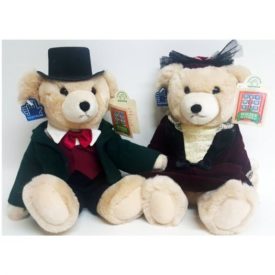 Applause Winter Wishes Charles & Olivia Winthrop Husband Wife Jointed Victorian Teddy Bear
