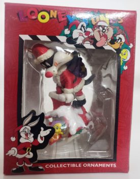 Looney Tunes Collectible Ornament - Sylvester Santa & Tweety Birdhouse