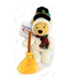 Disney Winnie the Pooh Winter Holiday Christmas Frosty the Snowman 8” Plush Bean Bag Pooh Bear Doll