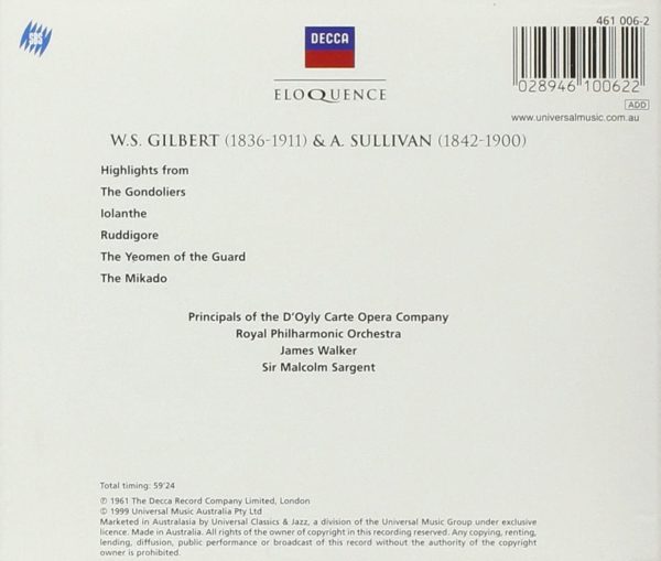 Gilbert & Sullivan Favourites (Music CD)