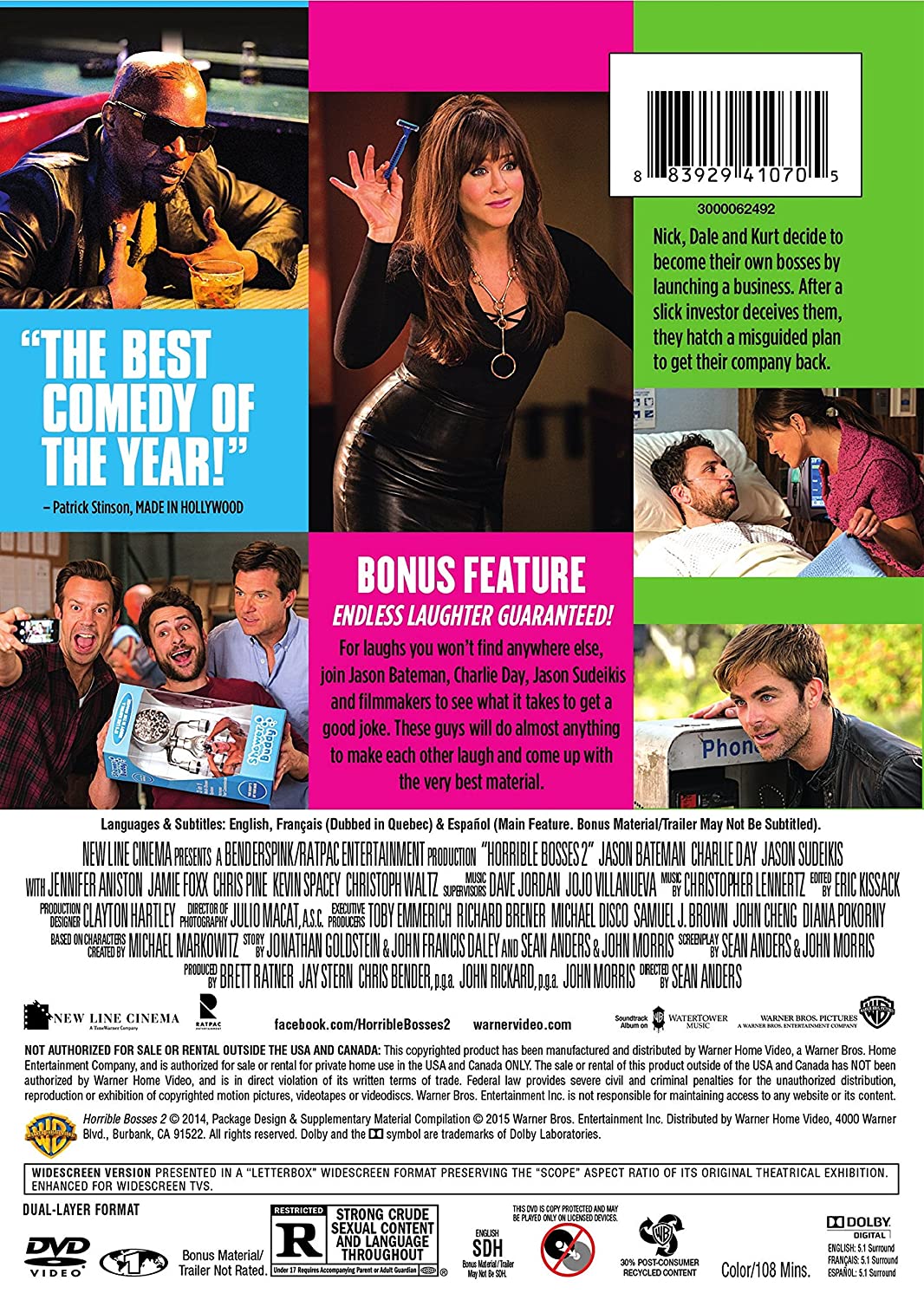 horrible bosses 2 2022 dvd cover