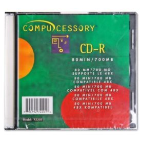 Compucessory - CD-R, 52x, 700MB/80Min, Branded, w/ Jewel Case, Sold as 1 Each...