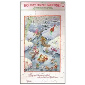 Vintage Hallmark Holiday Puzzle Greeting Card