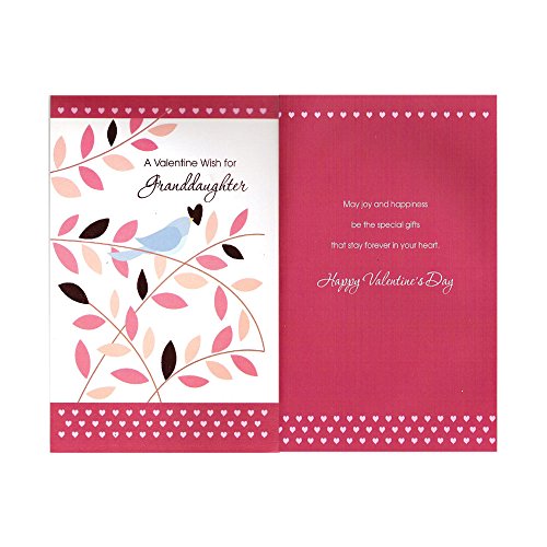 Valentines Day Greeting Card - A Valentine Wish For Granddaughter
