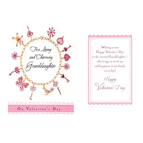 Valentines Day Greeting Card - To A Loving And Charming Granddaughter On Val...