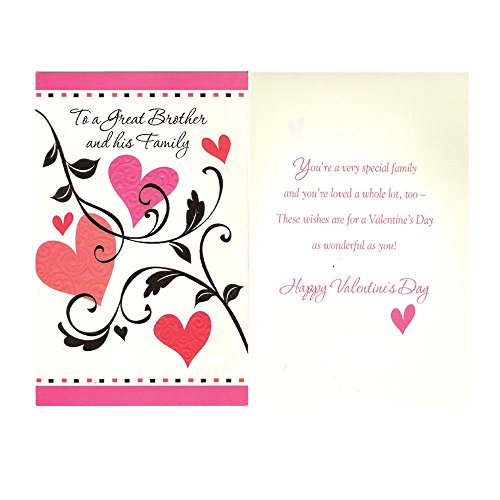 Valentines Day Greeting Card - To A Great Brother and His Family