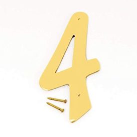 Hy-Ko Prod. BR-40/4 4 Solid Brass Decorative House Numbers