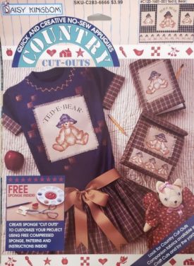Daisy Kingdom Country Cut-Outs No-Sew Appliques Ted E. Bear #C123-1681-001