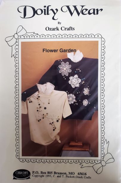 Doily Wear by Ozark Crafts Flower Garden Applique Sewing Pattern 815