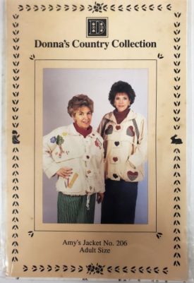 Vintage Pattern Donnas Country Collection Amys Jacket #206 Adult Size