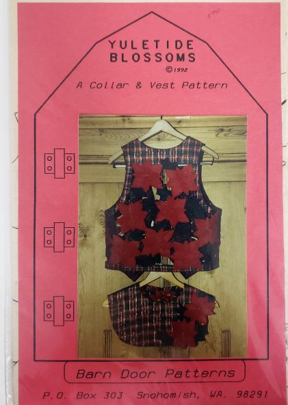 Vintage Collar & Vest Pattern Yuletide Blossoms Sizes Med/Lg