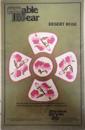 Vintage Tablewear Pattern Desert Rose Flower Shaped Placemats Storybook Quilts
