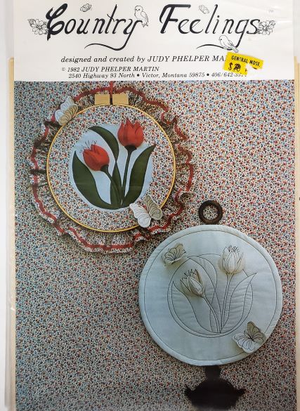 Vintage Quilting Sewing Pattern Tulip Wall Hangings Country Feelings, 1982