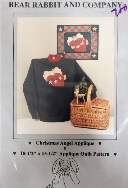Vintage Bear Rabbit & Co Christmas Angel Applique & Quilt Pattern
