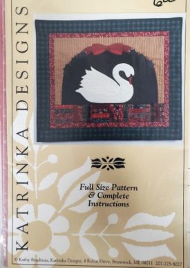 Vintage Katrinka Designs Christmas Swan Applique Pattern Hand or Machine