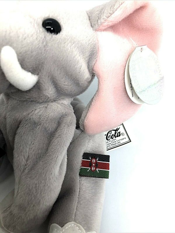 1999 Coca-Cola International KENYA - KLOMP The ELEPHANT Bean Bag Plush 5.5"