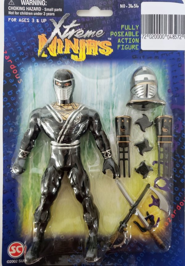 Sunco Ltd Extreme Ninjas Fully Poseable Action Figure 6 Silver
