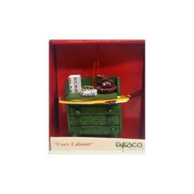 Vintage 1989 Enesco Small Wonders Miniature Ornament - Cozy Cabinet