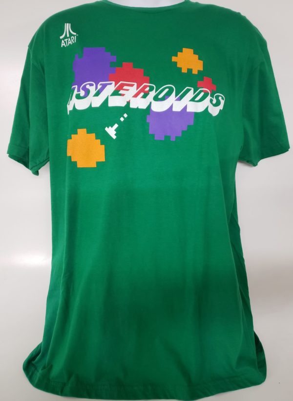 Atari Asteroids Graphic Short Sleeve T-shirt Adult Size XL Green