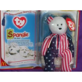 Ty McDonalds Teenie Beanie Baby - Spangle the Patriotic Bear