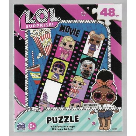 L.O.L. Surprise! Movie 48 Piece Jigsaw Puzzle 9" x 10" Ages 6+