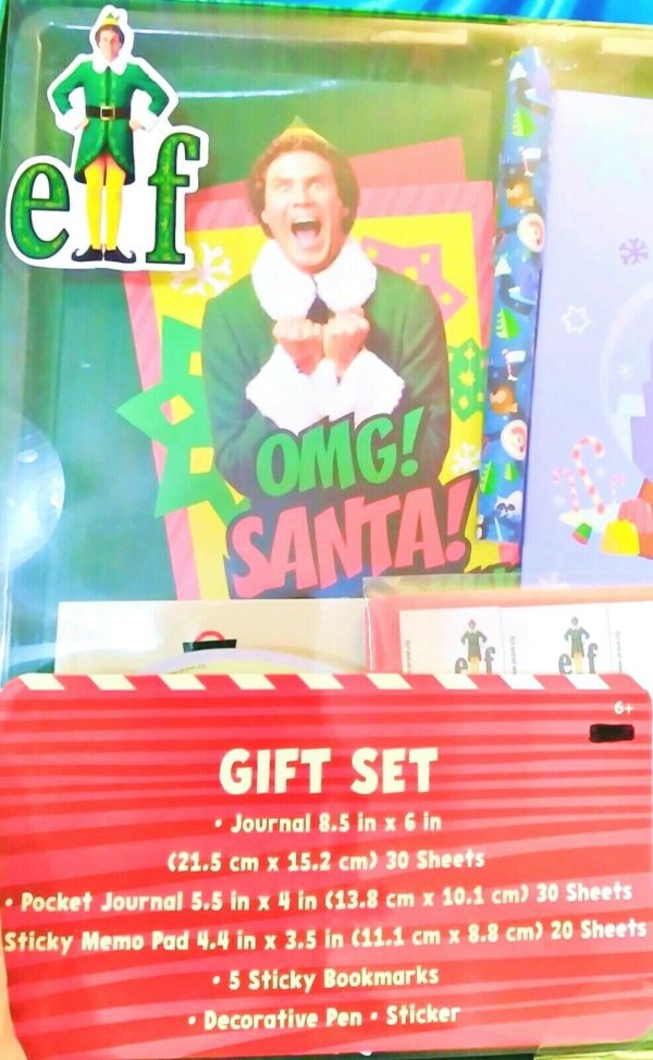 ELF - Christmas Stationary Gift Set Journal Bookmarks Pad Pen Sticker