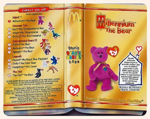 Ty McDonalds Teenie Beanie Baby - Millennium the Bear