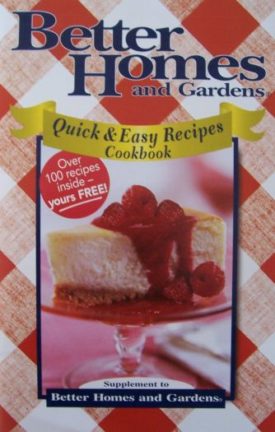 Quick & Easy Recipes Cookbook Supplement (Better Homes & Gardens) (Small Format Staple Bound Booklet)