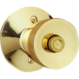 Schlage F40VBEL605 Bell Door Knob Bed & Bath Privacy Lock, Pack of 1, Bright Brass