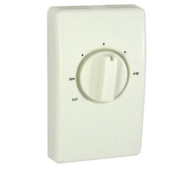 TPI S2022H10AA Series 2000 Line Voltage Thermostat, Single Pole with Lead, Shadow White, 22 Amp