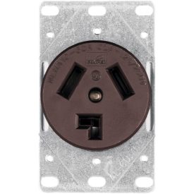 EATON Wiring 38B 30-Amp Commercial and Industrial Dryer Power Receptacle with Box, Brown