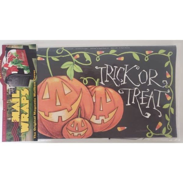 Magnet Works Pumpkin Halloween Treat Mailwrap - Magnetic Mailbox Cover