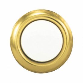 Heath Zenith Polished Brass Metal Wired Pushbutton Doorbell