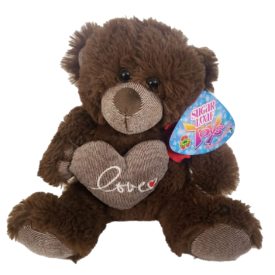 SugarLoaf Toys Sitting Brown Teddy Bear Holding Love Heart-shaped Pillow 9