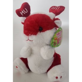 SugarLoaf Toys Red & White Valentines Mouse w/ Mu-Ah! Red Heart Headdress Plush 10