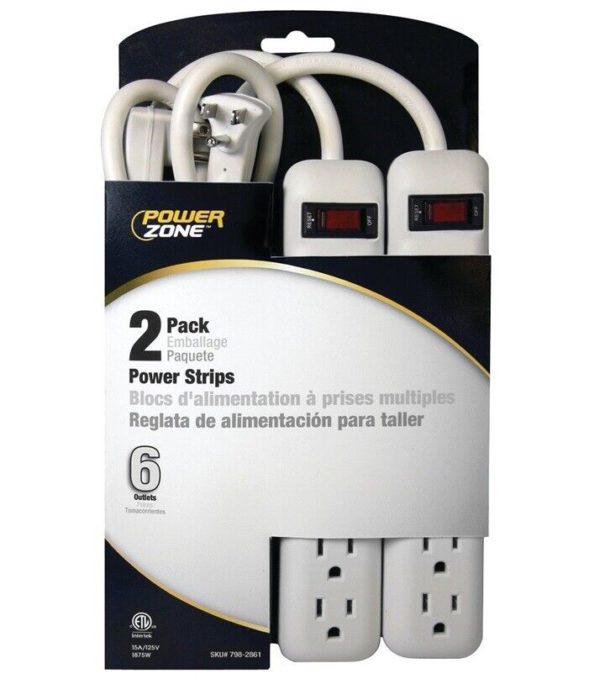 Power Zone OR7000X2 2 Pack 6 Outlets, 15 Amp