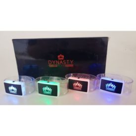 Novelty Changing LED Multi-Color Crown Party Concert Wristband Box of 10 Qty
