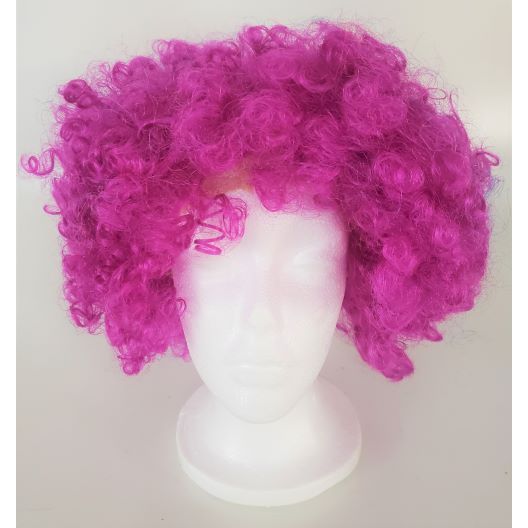 Curly Clown Colorful Purple Novelty Wig Hair For Halloween, Parties and More. Adult & Teen.