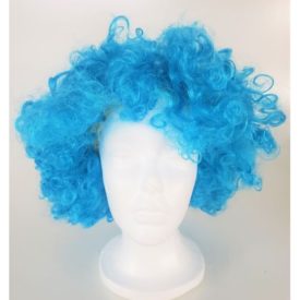 Curly Clown Colorful Teal Novelty Wig Hair For Halloween, Parties and More. Adult & Teen.