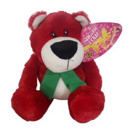 SugarLoaf Toys Red Teddy Bear w/ Green Scarf Medium 15