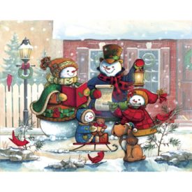 Song for the Season - 1000 Piece Springbok Snowman Choir Family Jigsaw Puzzle (Discontinued)
