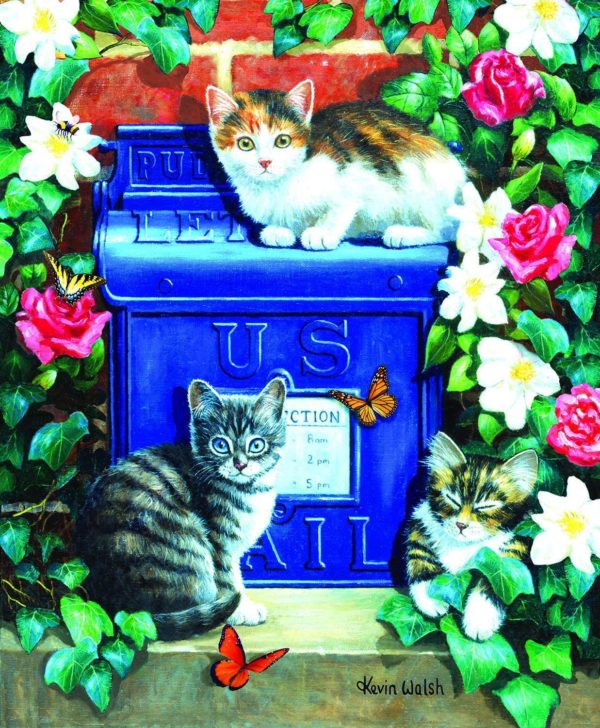 SunsOut Mail Box Kittens 1000 Piece Jigsaw Puzzle