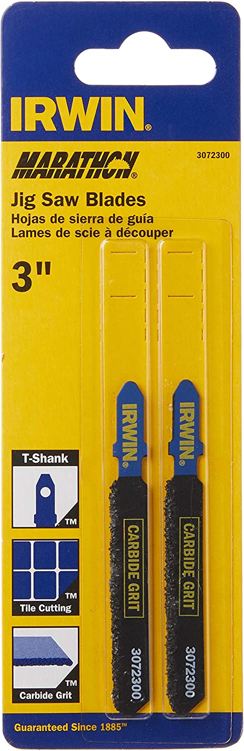IRWIN 3072300 T Shank 3" 5/32 Carbide Grit Jig Saw Blade