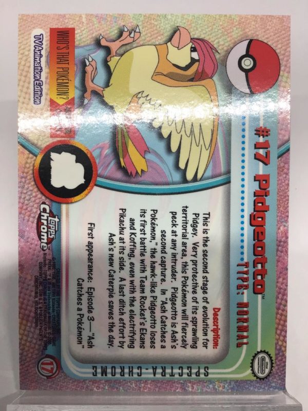 Near Mint Pidgeotto Topps Chrome Pokemon Card
