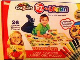Wooden Color Your Own Jumbo ABC Puzzle by Ez to learn