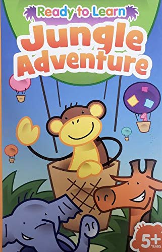 Children's Fun & Educational 4 Pack Hardcover Book Bundle (Ages 3-5): Ready To Learn: Jungle Adventure, Shapes Baby Genius Board book, Baby Animals Baby Genius Board book, The Birth of Jesus and Other Bible Stories
