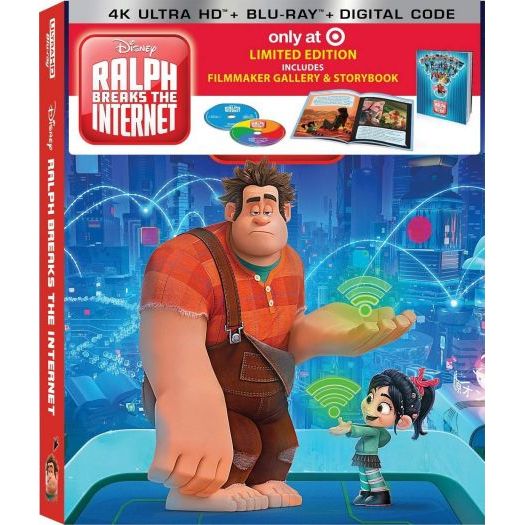 DVD Assorted Movies Blu-ray 4 Pack Fun Gift Bundle: Elf  Ralph Breaks the Internet Limited Edition Filmmaker Gallery & Storybook 4K Ultra HD + Blu-ray + Digital HD  Frenzy BD/ Combo   The Santa Clause