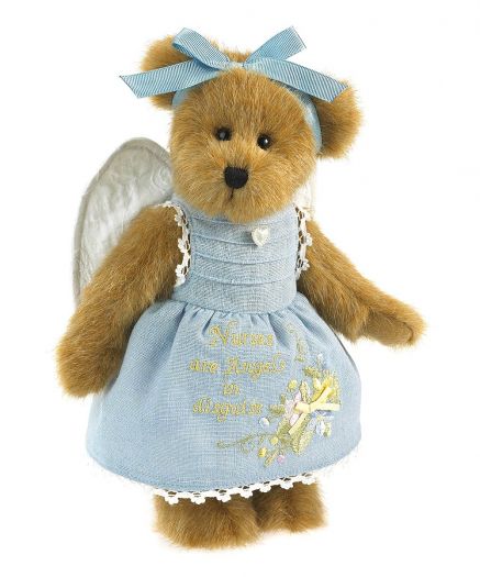 Boyds Bears "Nurses Are Angels In Disguise" 10" Angel Nurse Bear #4024001
