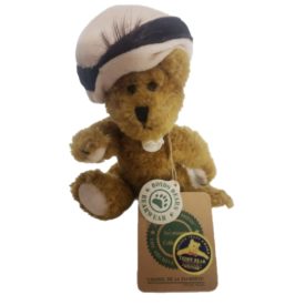 Boyds Bears "Chanel de la Plumtete" 6" Bear  Hat w/Feather Golden Teddy Award #9184