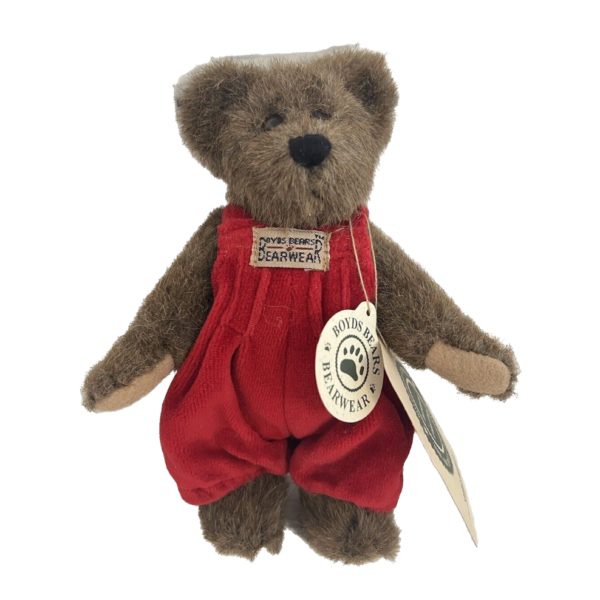 Boyds Bears "Clark S. Bearhugs" 6" Bear Red Romper Archive Collection #918055